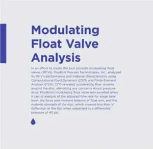 Modulating Float Valve Analysis